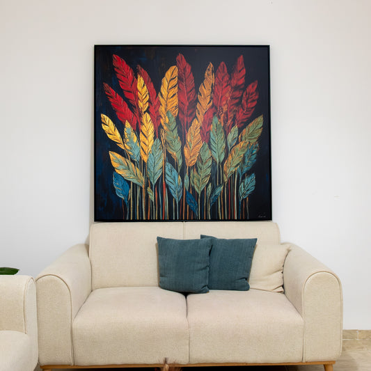 Tableau 'Plumes d’Automne 'AB-PAN