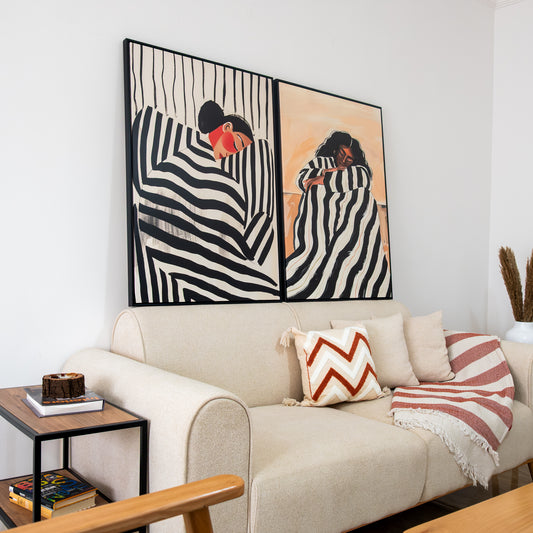 Duo Tableau "Réconfort Rayé" Ab-RR