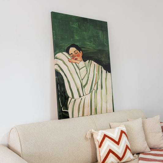 Tableau "Femme Rayée" Ab-FY