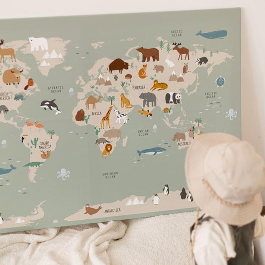Tableau "Carte du Monde des Animaux" En-CDA