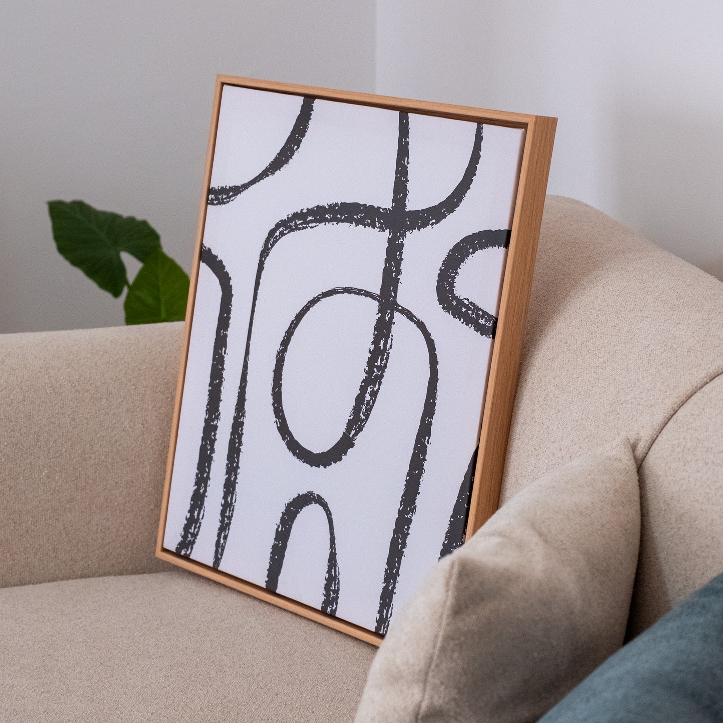 Tableau abstrait "Arabesques Noires" Ab-AN