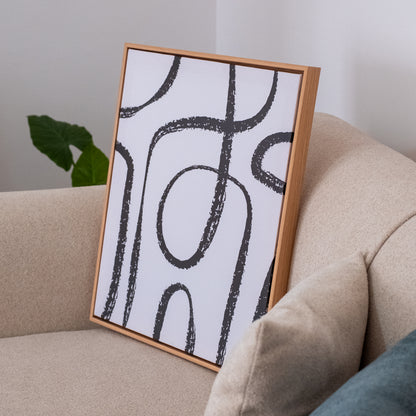 Tableau abstrait "Arabesques Noires" Ab-AN