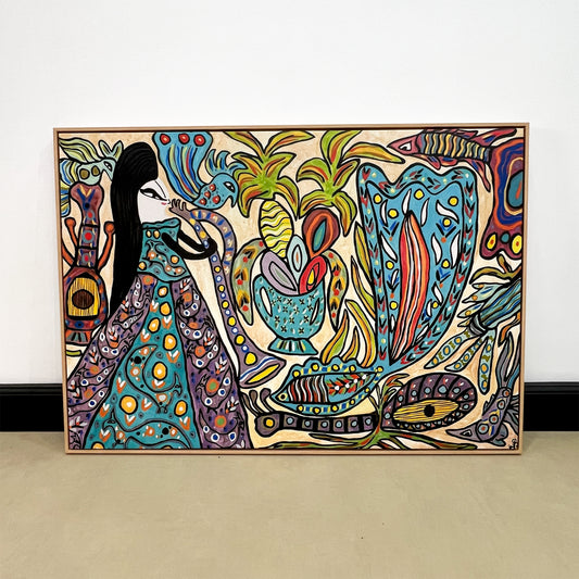 Femme flûtiste par Baya Mahieddine TC-FLT