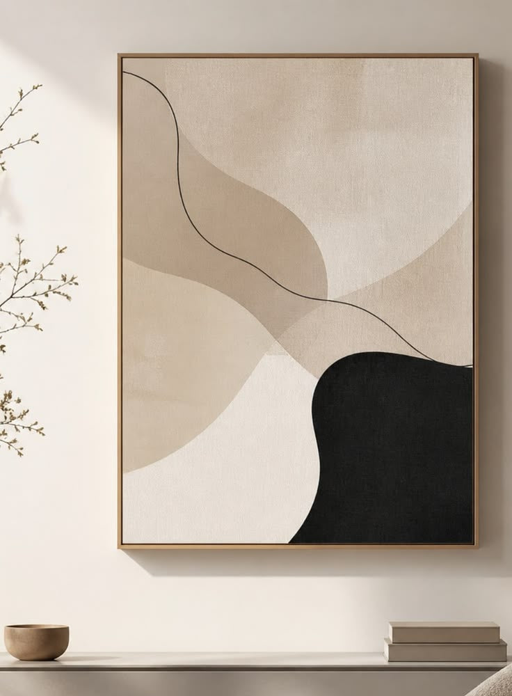 Tableau abstrait "Équilibre Minimaliste" Ab-EQM