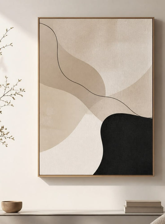 Tableau abstrait "Équilibre Minimaliste" Ab-EQM