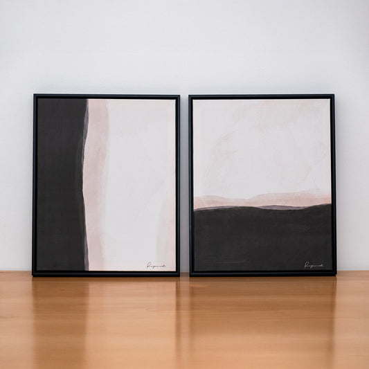 Duo Tableau abstrait "Monde en Nuances" Ab-MNC