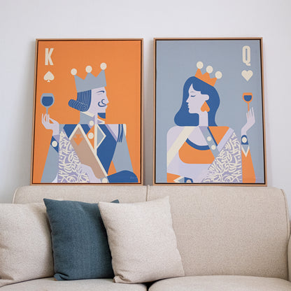 Duo Tableau "king & Queen " Ab-KQ