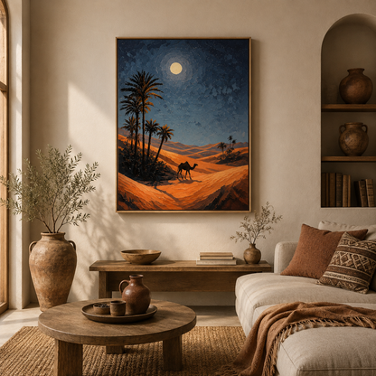 Tableau culture "Clair de Lune sur le Sahara" TC-CLS