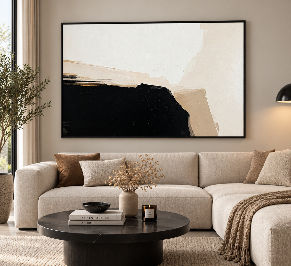 Tableau Abstrait "Horizon Voilé" — ab-HZV