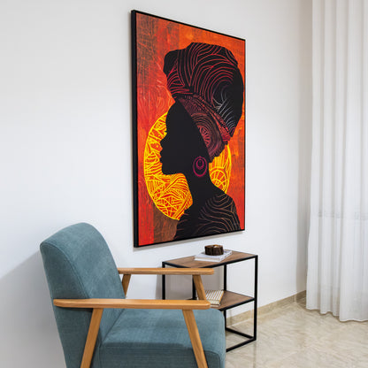 Tableau  "Femme Africaine" ab-FA
