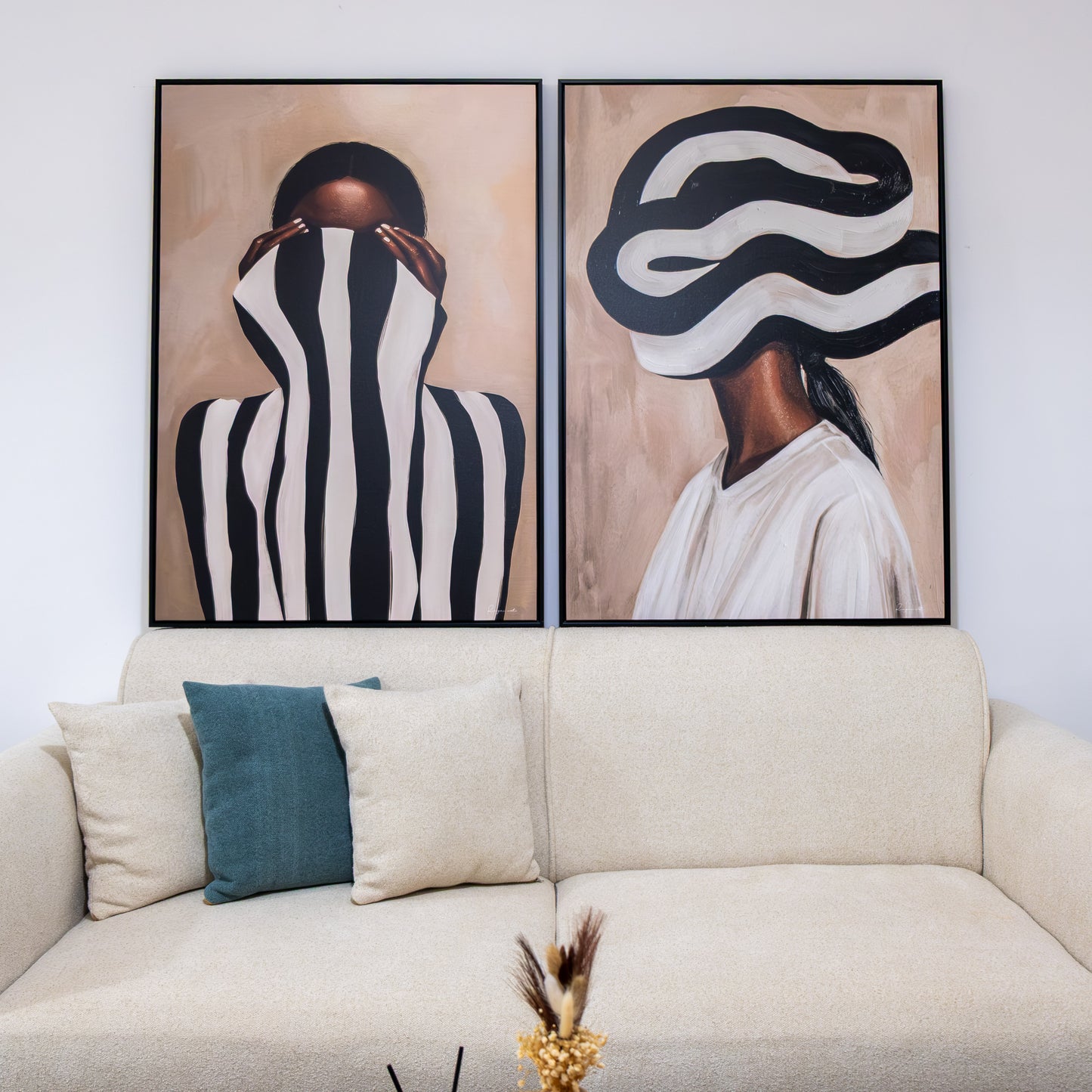 Duo Tableau  "Identité Zébrée" Ab-IZB