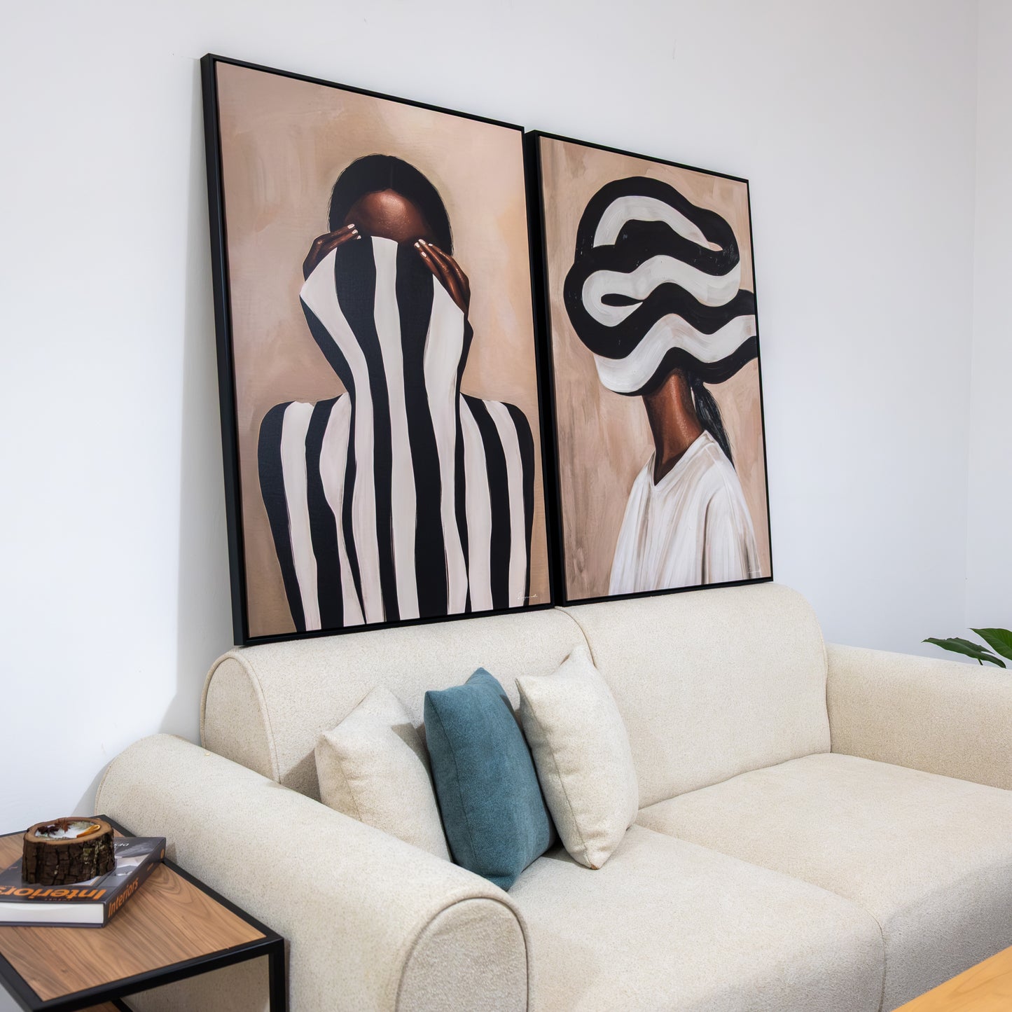 Duo Tableau  "Identité Zébrée" Ab-IZB
