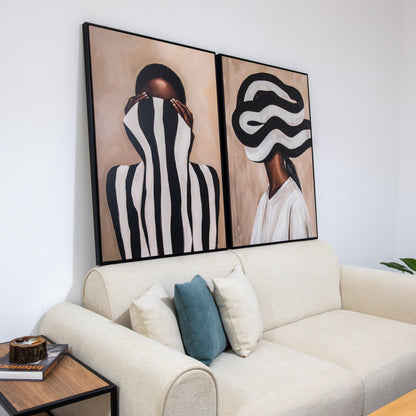 Duo Tableau  "Identité Zébrée" Ab-IZB