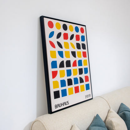 Tableau abstrait "Bauhaus colorée" Ab-BE