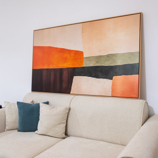 Tableau "Géométrique orange" ab-GO