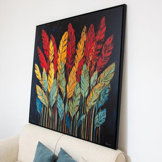 Tableau 'Plumes d’Automne 'AB-PAN