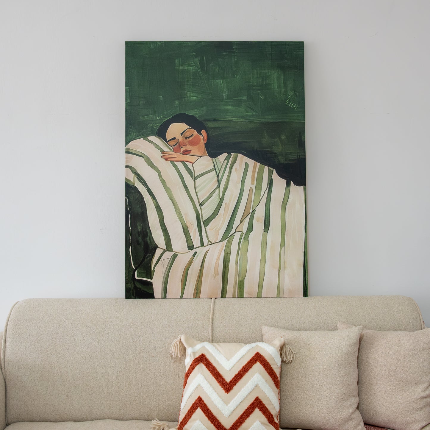Tableau "Femme Rayée" Ab-FY