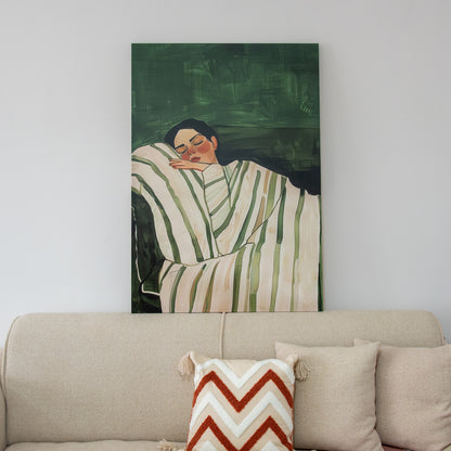 Tableau "Femme Rayée" Ab-FY