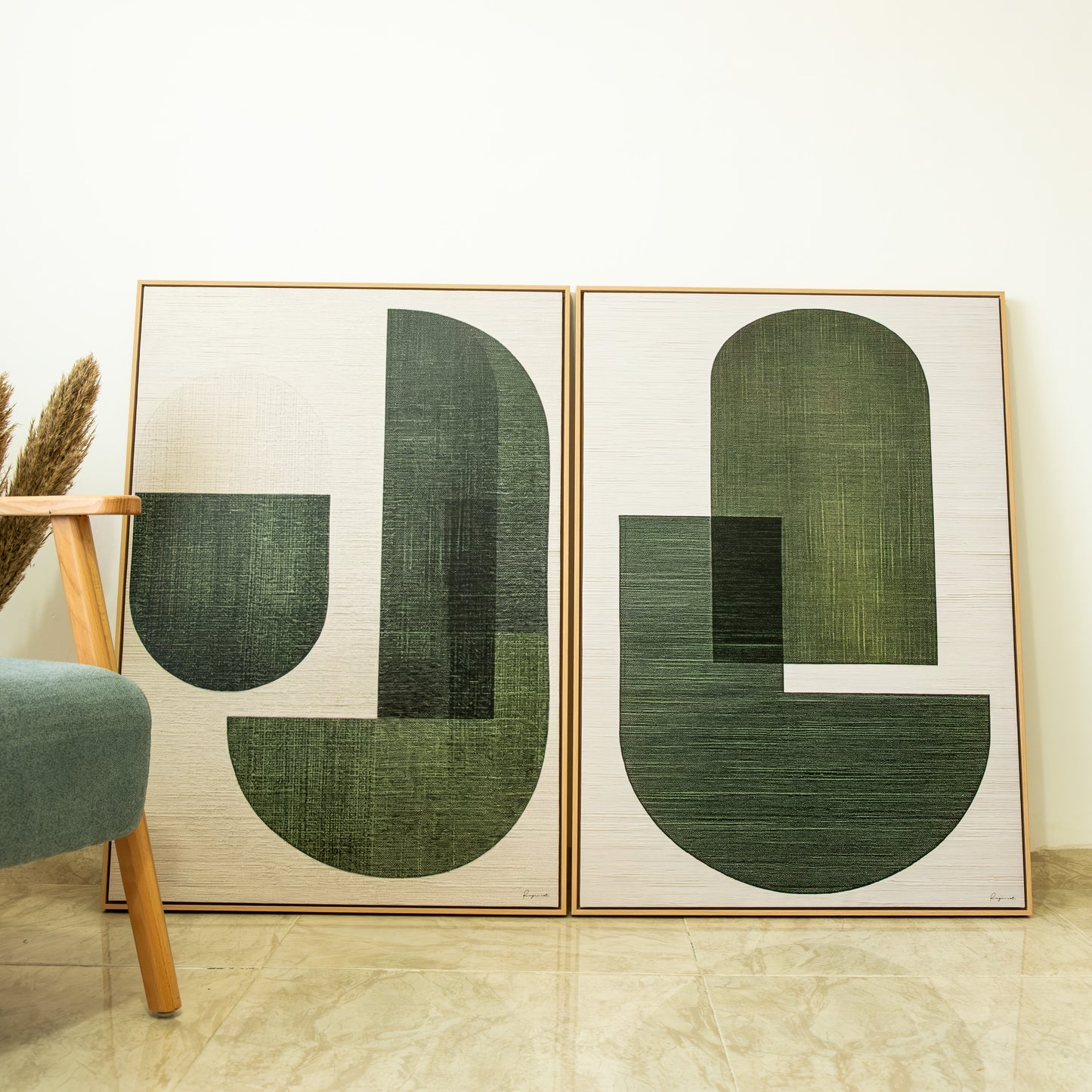 Duo Tableau abstrait " Équilibre Géométrique" ab-EQE