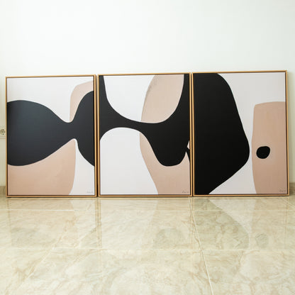 Triptyque Abstrait "Mouvement Intemporel"" ab-MI