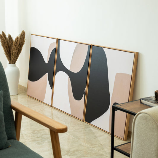 Triptyque Abstrait "Mouvement Intemporel"" ab-MI