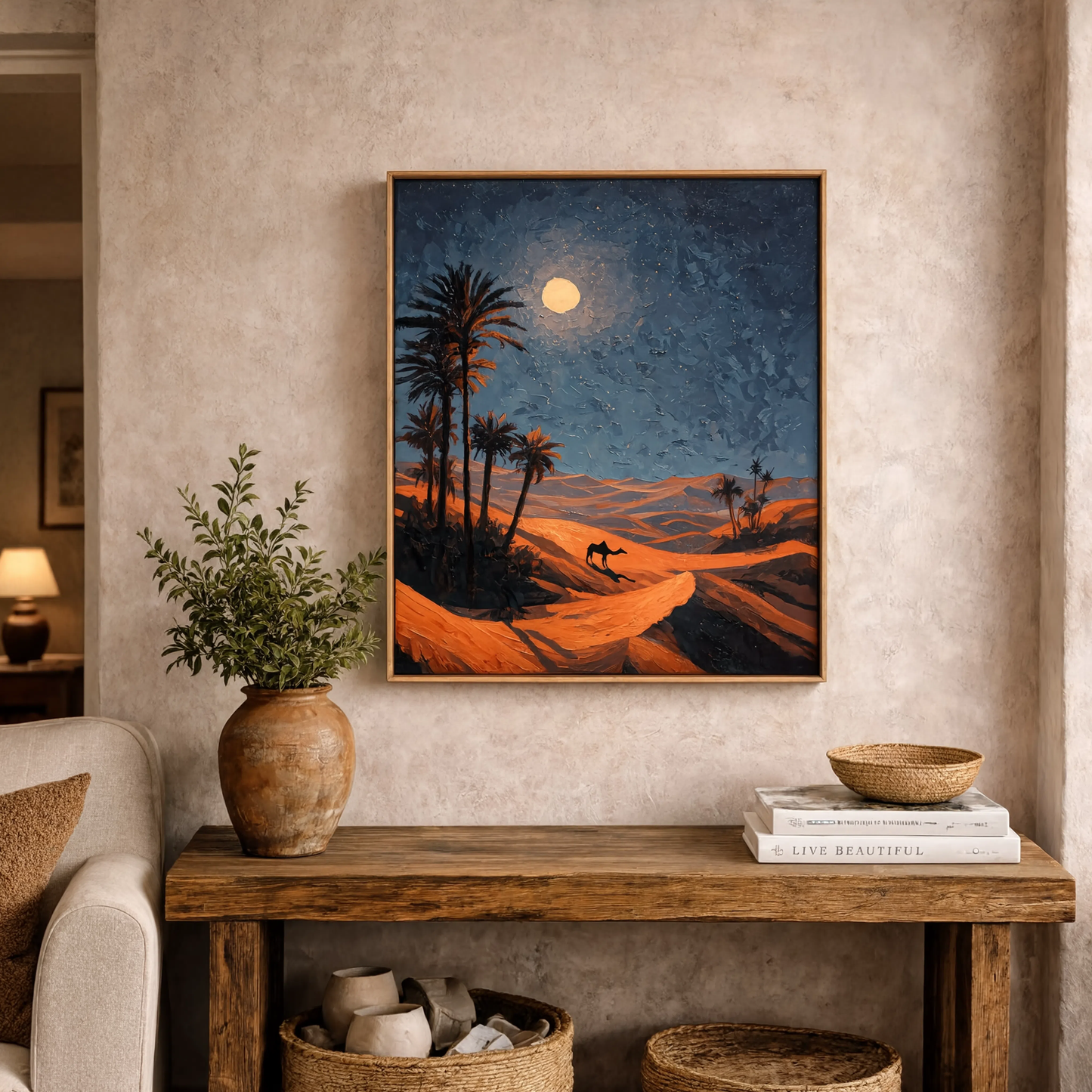 Tableau culture "Clair de Lune sur le Sahara" TC-CLS