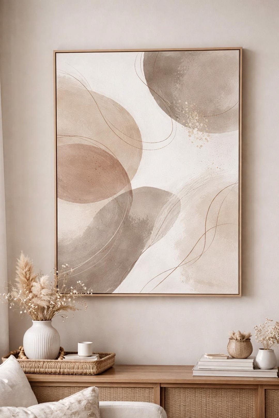Tableau abstrait "Douceur Organique" Ab-DO