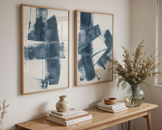 Duo Tableau abstrait " Vent Marin" Ab-VM