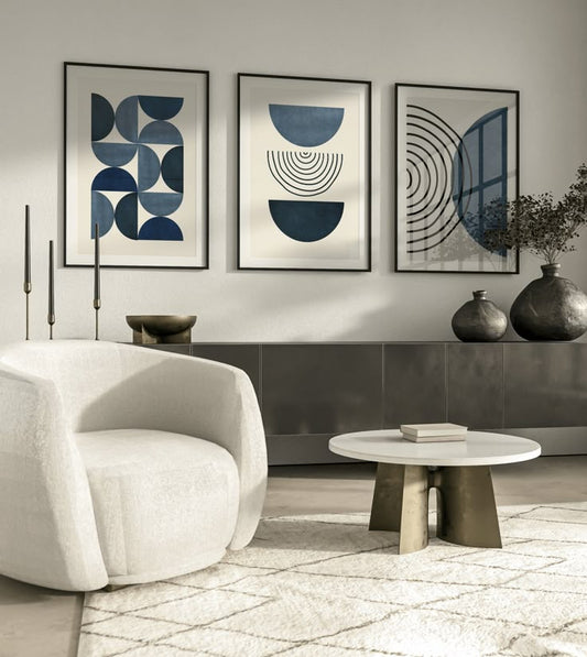 Trio Tableau abstrait "Trio Bauhaus" Ab-TB