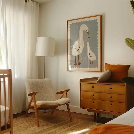 Tableau pour chambre d’enfant "Tendresse Aviaire" En-TAV