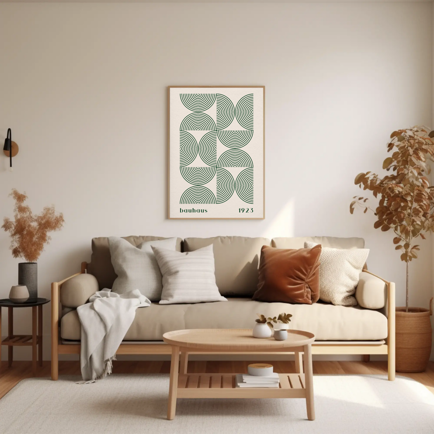 Tableau abstrait "Bauhaus vert" Ab-BV