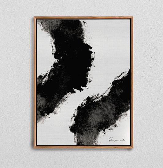 Tableau abstrait "Geste Encré" Ab-GO